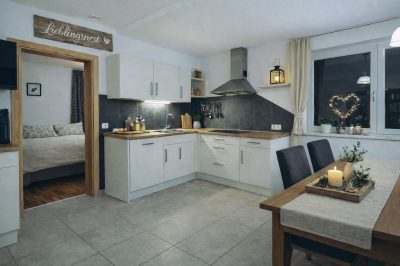Küche in den Lieblingsnest Apartments in Mayrhofen