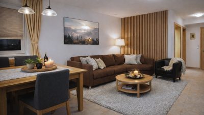 Wohnzimmer in den Lieblingsnest Apartments in Mayrhofen